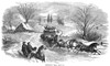 America: Sleighing, 1855. /Nwood Engraving, 1855. Poster Print by Granger Collection - Item # VARGRC0059963