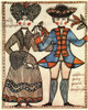 Folk Art: Washingtons. /Nmartha And George Washington. Watercolor And Ink On Paper, C1780, By A Pennsylvania German Artist. Poster Print by Granger Collection - Item # VARGRC0172886