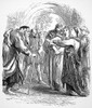 Shakespeare: King Lear. /Nregan And Goneril Turn Away Their Father In Act Ii Scene Iv Of William Shakespeare'S 'King Lear.' Wood Engraving, English, 1881, After Sir John Gilbert. Poster Print by Granger Collection - Item # VARGRC0046930