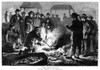 Immigrants: Chinese, 1879. /Nchinese Immigrants Performing A Ceremony For The Dead At A Cemetery In San Francisco, California. Wood Engraving, American, 1879. Poster Print by Granger Collection - Item # VARGRC0355064