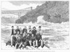 Niagara Falls, 1884. /Nmembers Of The British Association Sightsee At The Whirlpool Rapids Of Niagara Falls. Line Engraving, English, 1884. Poster Print by Granger Collection - Item # VARGRC0078477