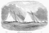 Yacht Race, 1855. /Nroyal London Yacht Club Match Near Erith, England. Wood Engraving, 1855. Poster Print by Granger Collection - Item # VARGRC0098070