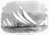 England: Yacht Race, 1858. /Nroyal Thames Yacht Club Match Near Northfleet Hope, England. Wood Engraving, 1858. Poster Print by Granger Collection - Item # VARGRC0098059