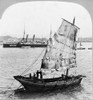 Chinese Junk, C1902. /Nan Ancient Style Chinese Junk, Sailing In Front Of A Modern British Battleship In Hong Kong, China. Stereograph, C1902. Poster Print by Granger Collection - Item # VARGRC0113929