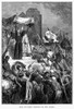 Crusades, 1095. /Npeter The Hermit And Pope Urban Ii Preaching The First Crusade In Clermont, France, In 1095. Wood Engraving, 19Th Century. Poster Print by Granger Collection - Item # VARGRC0014876