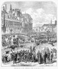 Paris Commune, 1871. /Nbarricades In Front Of The Hotel De Ville. Wood Engraving From An English Newspaper Of 8 April 1871. Poster Print by Granger Collection - Item # VARGRC0041032