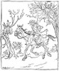 Irving: Sleepy Hollow. /Nichabod Crane In'The Legend Of Sleepy Hollow.' Pen And Ink Drawing By Arthur Rackham From A 1928 Edition Of Washington Irving'S Tale. Poster Print by Granger Collection - Item # VARGRC0032237