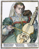 Viol Player, 16Th Century. /Ngerman Woodcut By Tobias Stimmer (1539-1584). Poster Print by Granger Collection - Item # VARGRC0042709