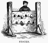 Stocks, 16Th Century. /Nstocks As Used In The 16Th Century. Wood Engraving, 19Th Century. Poster Print by Granger Collection - Item # VARGRC0056989