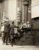 Delaware: Newsboys, 1910. /Na Group Of Newsboys Sitting On A Stoop With Newspapers At 4Th And Market Streets, Wilmington, Delware. Photograph By Lewis Hine, May 1910. Poster Print by Granger Collection - Item # VARGRC0107264