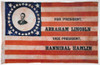 Presidential Campaign, 1860. /Nabraham Lincoln As The Republican Party Candidate For President And Hannibal Hamlin As Vice President In 1860 On An American Flag Banner. Poster Print by Granger Collection - Item # VARGRC0007475