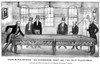 Presidential Campaign, 1836. /Na Lithograph Cartoon Of 1836 Depicting A Game Of Pool Between Harrison, Abetted By Webster And Clay, And Van Buren, Backed By Jackson And Benton. Poster Print by Granger Collection - Item # VARGRC0015959