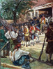 Rebels: Courthouse, 1786. /Ndaniel Shays' Rebels In Possession Of A Courthouse In Western Massachusetts In 1786. Illustration After Howard Pyle. Poster Print by Granger Collection - Item # VARGRC0009698