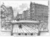 New York: Subway Plan. /Nthe Projected Arcade Railway Under Broadway, New York. Wood Engraving, 1884. Poster Print by Granger Collection - Item # VARGRC0092197