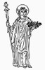 Demeter/Ceres. /Ngreek And Roman God Of Harvest. Line Drawing. Poster Print by Granger Collection - Item # VARGRC0100521