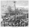 Jackson: Election, 1832. /Na Hickory-Pole Parade Promoting Andrew Jackson'S Candidacy For President. Engraving, 19Th Century. Poster Print by Granger Collection - Item # VARGRC0089834