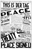 World War I: Announcement. /Nhow The American Press Announced The Signing Of The Peace Treaty. Newspapers, C1919. Poster Print by Granger Collection - Item # VARGRC0409394