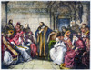 Council Of Constance, 1414. /Nbohemian Religious Reformer Jan Hus (C1369-1415) At The Council Of Constance, 1414. Wood Engraving, 19Th Century. Poster Print by Granger Collection - Item # VARGRC0087959