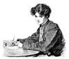 Gibson: Drawings, C1900. /Na Young Woman Writing A Letter. Pen-And-Ink Drawing By Charles Dana Gibson, C1900. Poster Print by Granger Collection - Item # VARGRC0002320