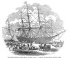 Clipper Ship, 1851. /Nthe Boston-Built Clipper Ship 'Flying Cloud,' Loading At Her Wharf In New York. Wood Engraving, 1851. Poster Print by Granger Collection - Item # VARGRC0039880