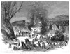 Railroad Accident, 1864. /Naccident On The Pennsylvania Central Railroad, 1864. Contemporary American Wood Engraving. Poster Print by Granger Collection - Item # VARGRC0057776