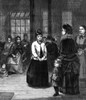 Labor Exchange, 1873. /Na Newly Arrived Immigrant Being Interviewed By Prospective Employers At The Labor Exchange At Castle Garden, New York City. Wood Engraving, American, 1873. Poster Print by Granger Collection - Item # VARGRC0369996