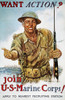 Wwii Recruiting Poster. /N"Want Action?": American World War Ii Marine Corps Recruiting Poster, 1942, By James Montgomery Flagg. Poster Print by Granger Collection - Item # VARGRC0061833