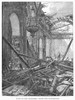 Manila: Earthquake, 1863. /Nnave Of The Cathedral At Manila, Philippines, After The Earthquake Of 1863. Contemporary Wood Engraving. Poster Print by Granger Collection - Item # VARGRC0092658