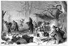 Pilgrims: First Winter, 1620. /Nthe First Winter Of The Pilgrims In Massachusetts, 1620: Engraving, 19Th Century. Poster Print by Granger Collection - Item # VARGRC0011971
