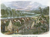 Mohawk Village, 1780. /Na Mohawk Native American Village In Central New York, C1780. Wood Engraving, 19Th Century. Poster Print by Granger Collection - Item # VARGRC0009713