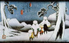 Japan: Travelers, C1840. /Ntravelers In The Snow At Oi: Japanese Oban Print By Hiroshige. Poster Print by Granger Collection - Item # VARGRC0044117