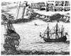 Santo Domingo Harbor, 1673. /Nspanish Ships Riding Off Santo Domingo, Hispaniola. Line Engraving, 1673. Poster Print by Granger Collection - Item # VARGRC0013729
