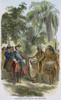 Oglethorpe With Native Americans. /Njames Oglethorpe'S First Meeting With The Yamacraw Native Americans In 1733 At Present-Day Savannah, Georgia. Wood Engraving, American, 19Th Century. Poster Print by Granger Collection - Item # VARGRC0011156