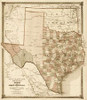 County Map of Texas, and Indian Territory, 1874 - Decorative Sepia Poster Print by H.H. Lloyd and Company - Item # VARPDX464701