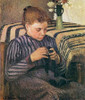 Young Woman Mending 1895 Poster Print by Camille Pissarro - Item # VARPDX373883