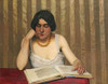 Reader With a Yellow Necklace Poster Print by Felix Vallotton - Item # VARPDX267477