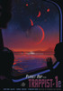 Retro space travel poster of viewers observing the TRAPPIST-1e exoplanet Poster Print by Stocktrek Images - Item # VARPSTSTK204756S