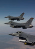 Three F-16's fly in formation over Arizona Poster Print by HIGH-G Productions/Stocktrek Images - Item # VARPSTHGP100104M