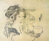 A Woman With A Teacup 1816 Poster Print by Hokusai - Item # VARPDX373119