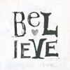 Believe Gray Hearts Poster Print by Kellie Day - Item # VARPDX31340