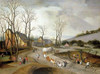 Winter Landscape with Wagon and Peasants at Work Poster Print by Abel Grimmer - Item # VARPDX282152