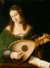 Lady Playing a Lute Poster Print by Bartolomeo and workshop Veneto - Item # VARPDX455049