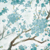 Teal Cherry Blossoms I on Cream Aged no Bird Poster Print by Danhui Nai - Item # VARPDX31634