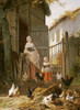 Feeding The Chickens Poster Print by Eugene Remy Maes - Item # VARPDX268274