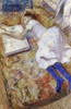 A Young Girl Stretched Out and Looking at An Album Poster Print by Edgar Degas - Item # VARPDX264814