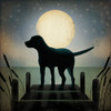 Moonrise Black Dog Poster Print by Ryan Fowler - Item # VARPDX9033