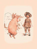 Pigs and Pork: Pig on Hind Legs and Little Girl Poster Print by Advertisement - Item # VARPDX454876