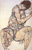 Seated Woman With Left Hand In Hair Poster Print by Egon Schiele - Item # VARPDX374367