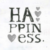 Happiness Gray Hearts Poster Print by Kellie Day - Item # VARPDX31339