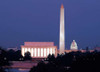 Our treasured monuments at night, Washington D.C. - Vintage Style Photo Tint Variant Poster Print by Carol Highsmith - Item # VARPDX463851